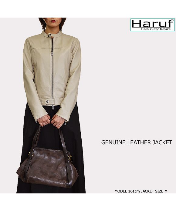 ハルフ Haruf 本革 レザージャケット ライダースジャケット 革 ハルフ Haruf 本革 レザージャケット ライダースジャケット 革
