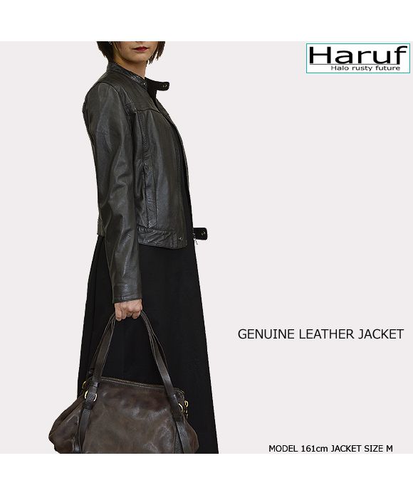 ハルフ Haruf 本革 レザージャケット ライダースジャケット 革