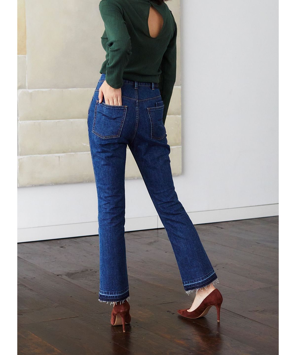 セール】【新色追加】COEL×YANUK スリットデニムパンツ セール】【新色追加】COEL×YANUK スリットデニムパンツ