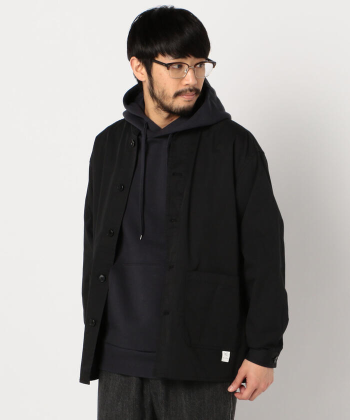 CASEY VIDALENC マオカラー ウールシャツジャケット グレー S