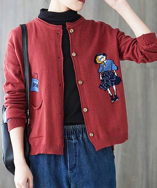 セール カーディガン レディース ショート丈 ニットトップス 体型カバー ニットトップス シンプル 長袖 アウター ミニミニストア Miniministore D Fashion セール カーディガン レディース ショート丈 ニットトップス 体型カバー ニットトップス シンプル 長袖 アウター ミニミニストア Miniministore D Fashion