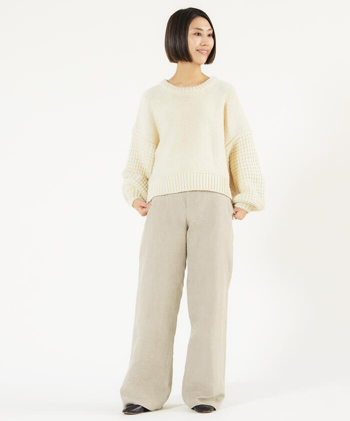 セール 30%OFF】コットンシルク クルーネックプルオーバー セール 30%OFF】コットンシルク クルーネックプルオーバー