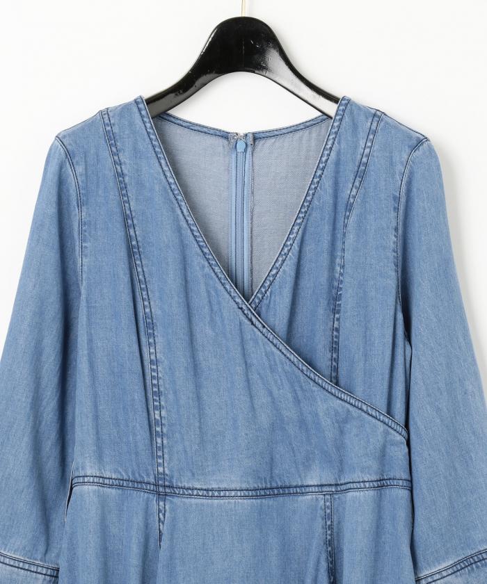 セール 60%OFF】カシュクールデニムワンピース(503773538) | グレース ...