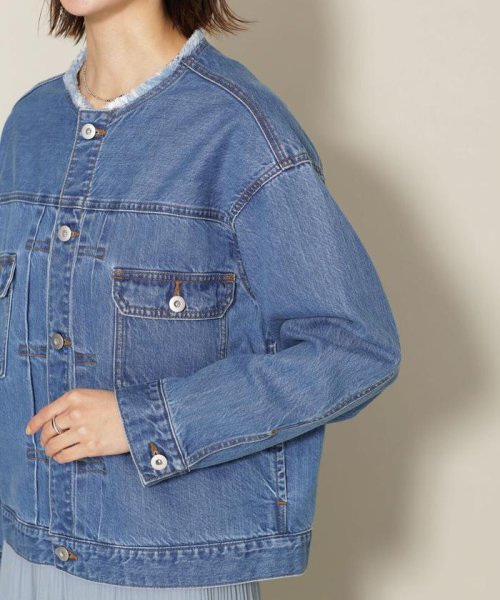 セール サークルデニム ワイドノーカラーgジャン ナノ ユニバース Nano Universe D Fashion セール サークルデニム ワイドノーカラーgジャン ナノ ユニバース Nano Universe D Fashion
