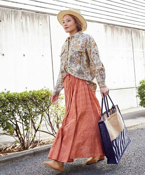 チャイハネ フォークロアプリントサファリシャツ Iac 1107 チャイハネ Cayhane D Fashion チャイハネ フォークロアプリントサファリシャツ Iac 1107 チャイハネ Cayhane D Fashion