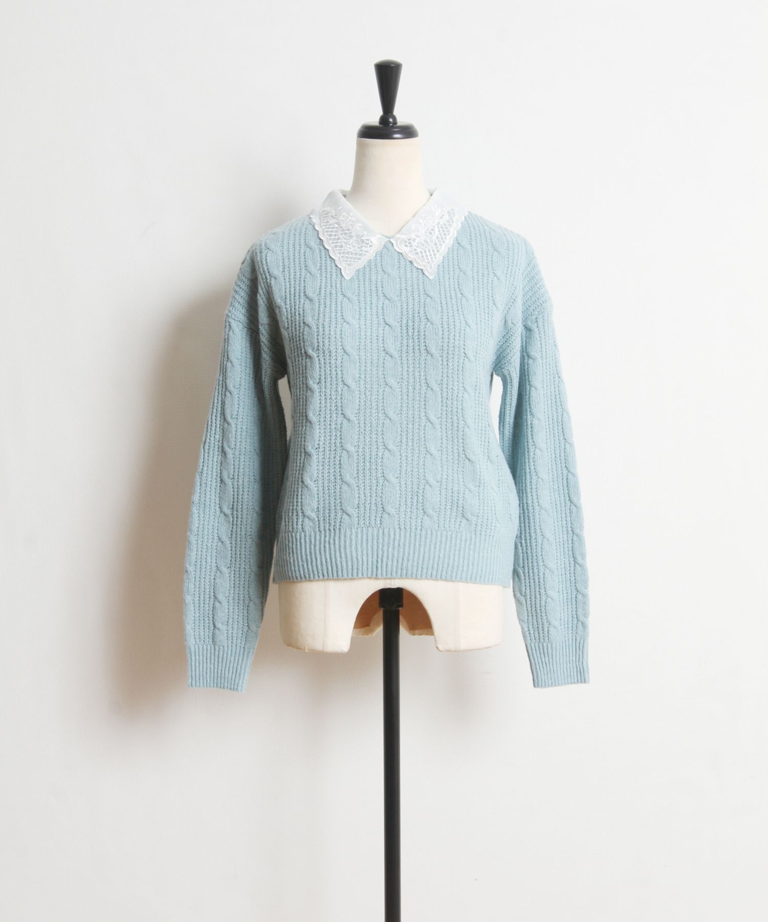 セール】トッコクローゼット tocco closet 刺繍入りスカラップ襟