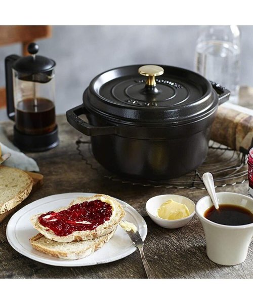 Staub ストウブ ココットラウンド cm ブラック 212キッチンストア ２１２ｋｉｔｃｈｅｎ ｓｔｏｒｅ D Fashion