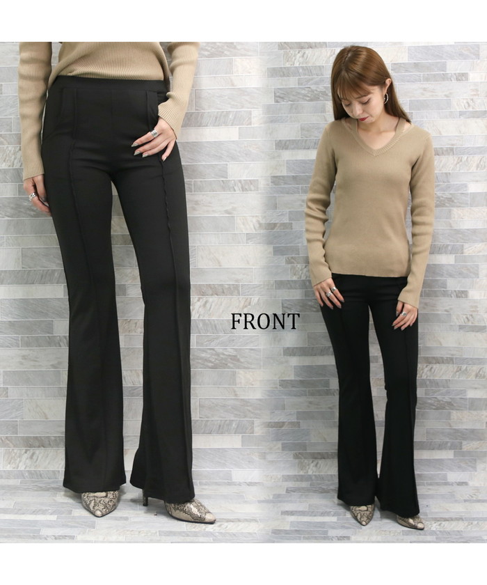 セール】センタープレスフレアパンツ(502665612) | ノンヘッジ(non セール】センタープレスフレアパンツ(502665612) | ノンヘッジ(non