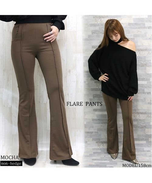 セール センタープレスフレアパンツ ノンヘッジ Non Hedge D Fashion