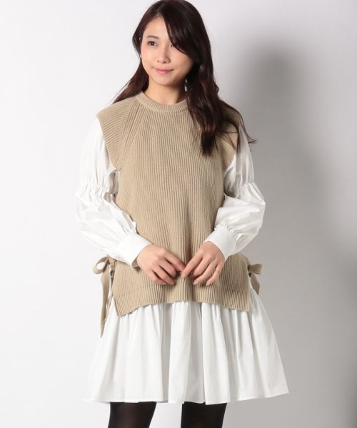 ニットベストシャツワンピースset リランドチュール Rirandture D Fashion ニットベストシャツワンピースset リランドチュール Rirandture D Fashion