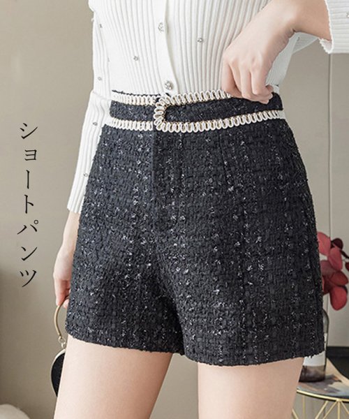 セール ショートパンツ レディース ツイード風ショートパンツ ハイウエスト 短パン きれいめ シンプル ハーフパンツ かわいい ミニミニストア Miniministore D Fashion セール ショートパンツ レディース ツイード風ショートパンツ ハイウエスト 短パン きれいめ シンプル ハーフパンツ かわいい ミニミニストア Miniministore D Fashion