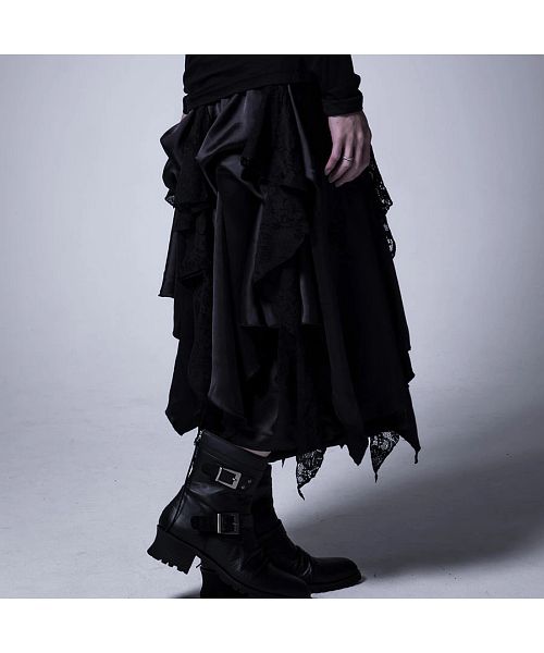 CIVARIZE ベルト付レイヤードスカート　ワイドパンツ