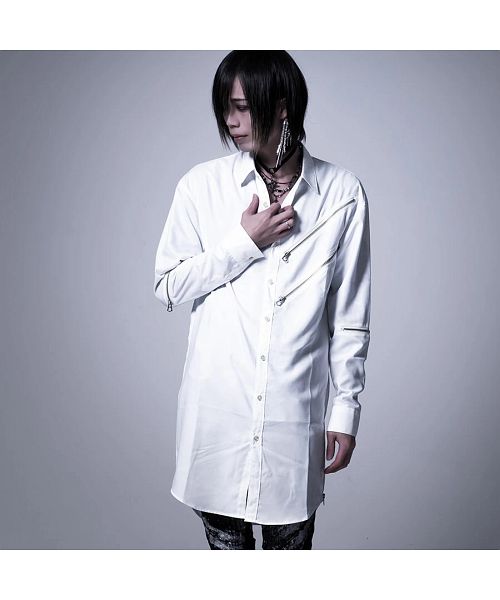 CIVARIZE【シヴァーライズ】デザインZIPロングシャツ(503786504 ...