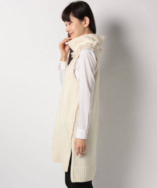 特別提供品 スヌード付きニットベスト レリアン Leilian D Fashion 特別提供品 スヌード付きニットベスト レリアン Leilian D Fashion