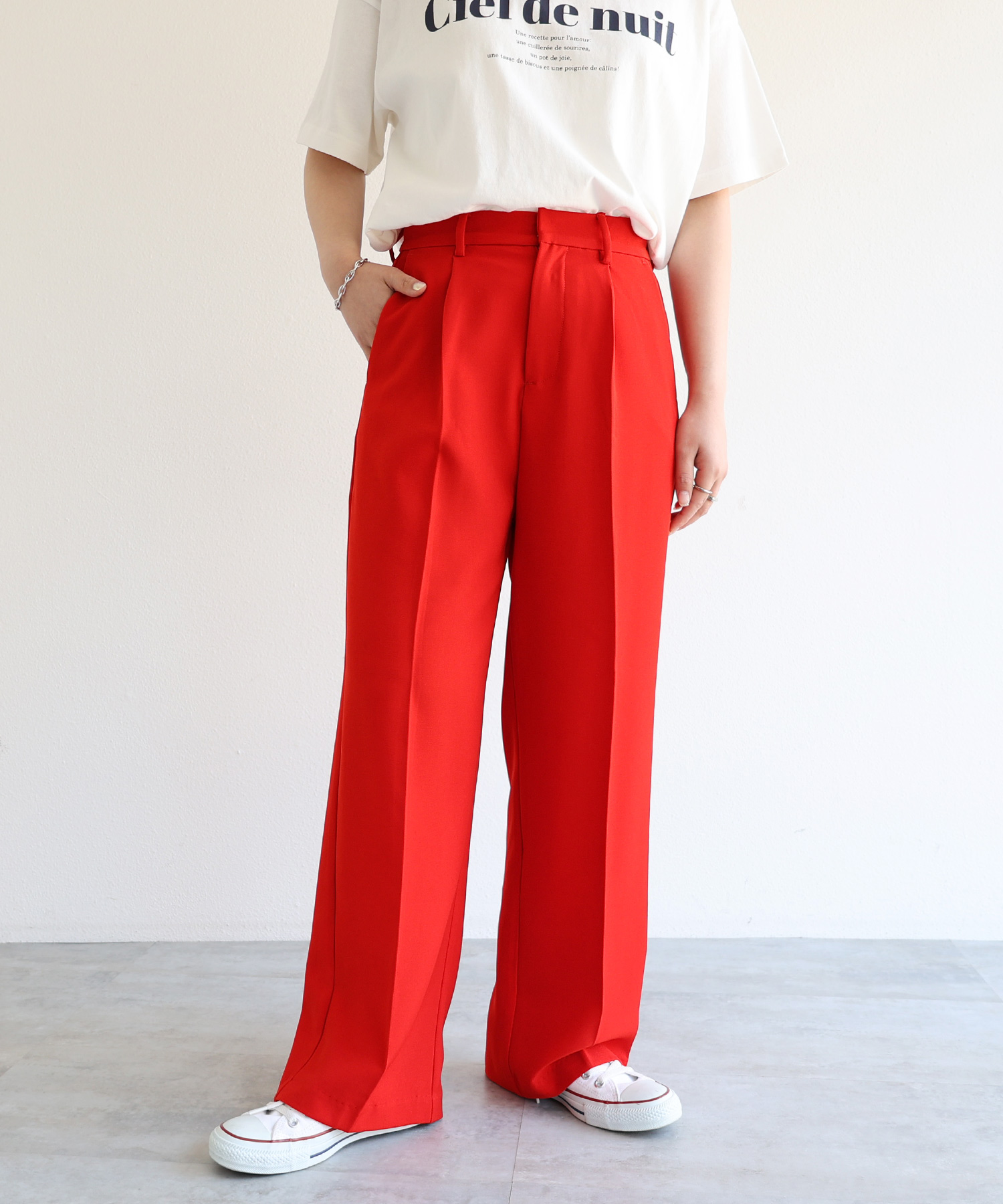 ※ミー　FENNEL 新品.*˚‧とろみ素材ストレート綺麗めパンツ とろみ素材】裾フレアパンツ 通販【ニッセン】