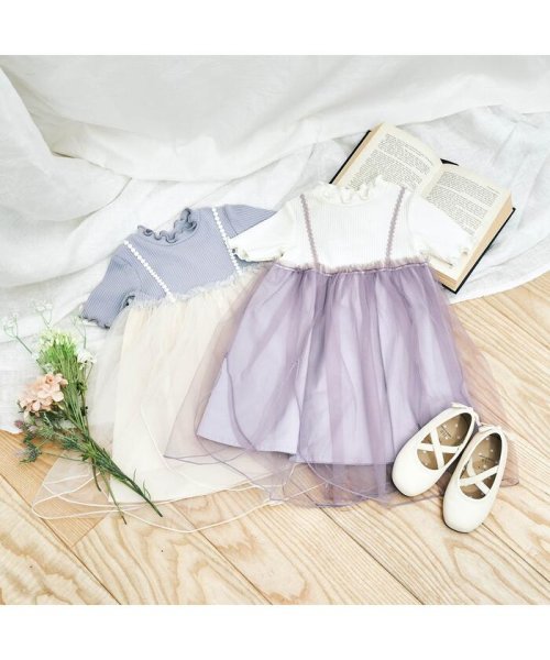 花びらチュールレイヤードワンピース アプレレクール Apres Les Cours D Fashion