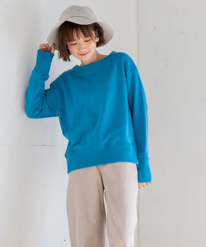 最大44%OFFクーポン c o e n ボートネックシンプルショートスウェット