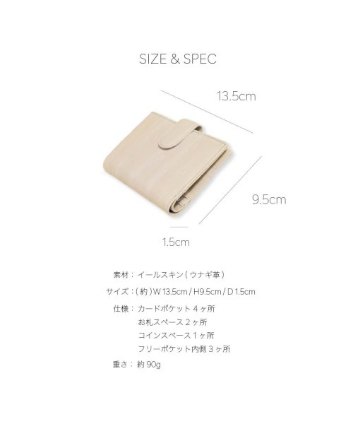 財布 レディース 二つ折り 二つ折り財布 ベルト付き イールスキン 本革 レザー ミニ財布 小銭入れ 軽い 可愛い シンプル メンズ 彼女 プレゼント ギフト トックトック Tooctooc D Fashion