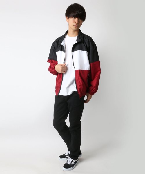 セール Lazar ビッグシルエット ナイロン切替トラックジャケット ラザル Lazar D Fashion