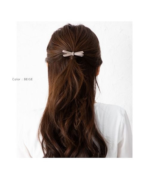 バイカラーの縁どりが大人可愛い リボン型ヘアクリップ クリームドット Cream Dot D Fashion バイカラーの縁どりが大人可愛い リボン型ヘアクリップ クリームドット Cream Dot D Fashion