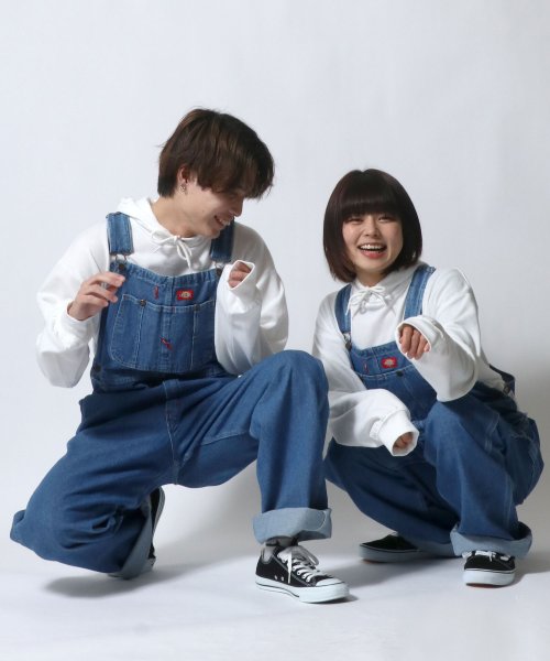 クーポン Salong Hameu Dickies カラー デニムオーバーオール Salong Hameu Salong Hameu D Fashion