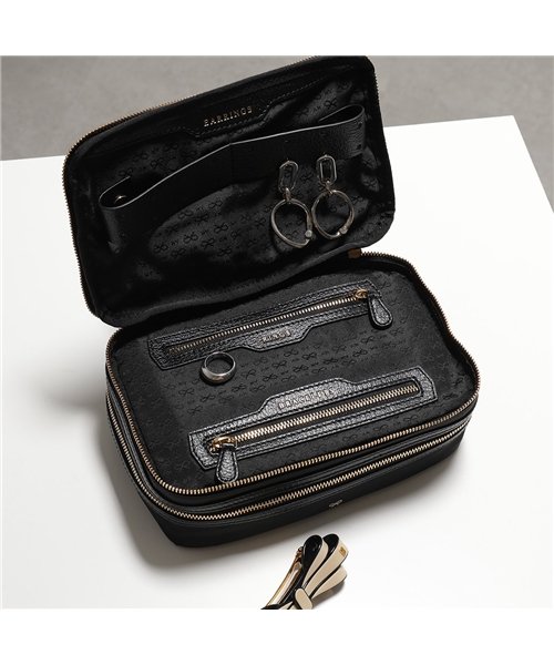セール Anya Hindmarch アニヤハインドマーチ Jewellery Pouch ジュエリー ポーチ アクセサリーケース 小物入れ Blac アニヤハインドマーチ Anya Hindmarch D Fashion