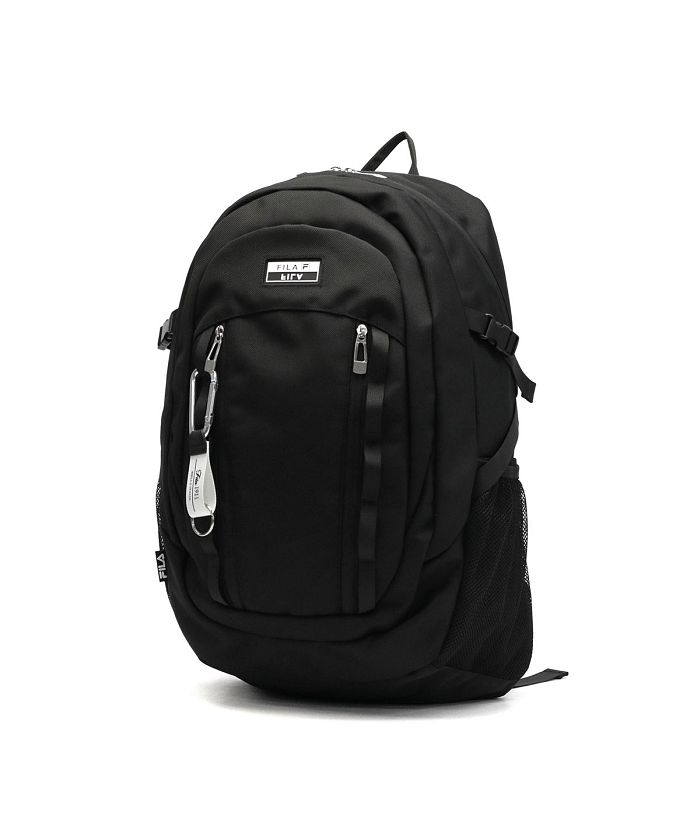 【FILA】リュック43L~54L 新品タグ付きBLACK FILA フィラ リュック 27L 大容量 女子 男子 軽量 防水 黒
