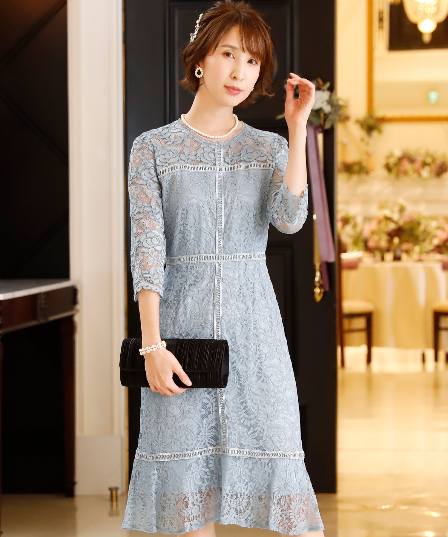 セール59%OFF】プールヴー PourVous マーメイドワンピースドレス