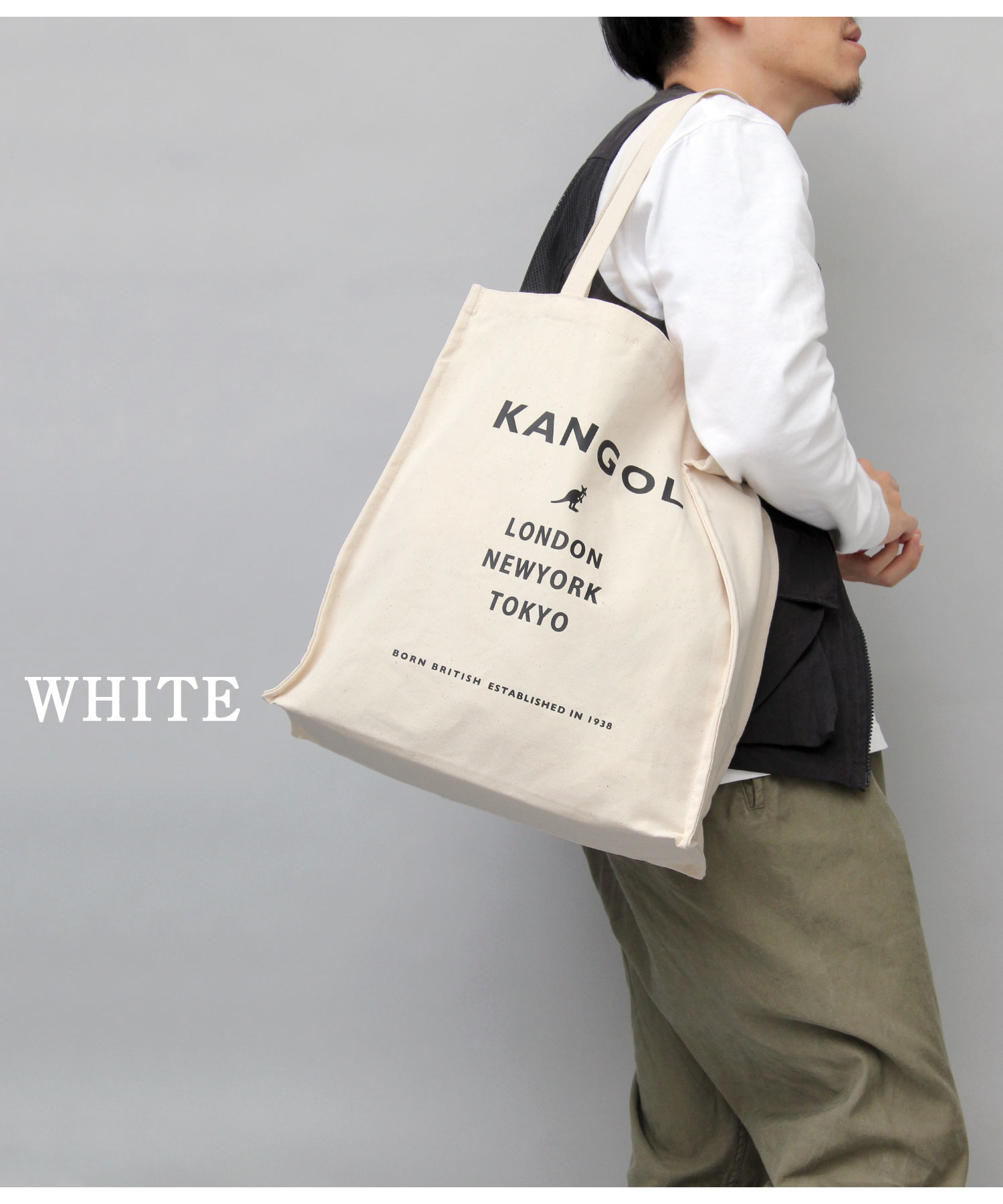 KANGOL / カンゴール / 大容量 キャンバス トートバッグ(503751301 ...