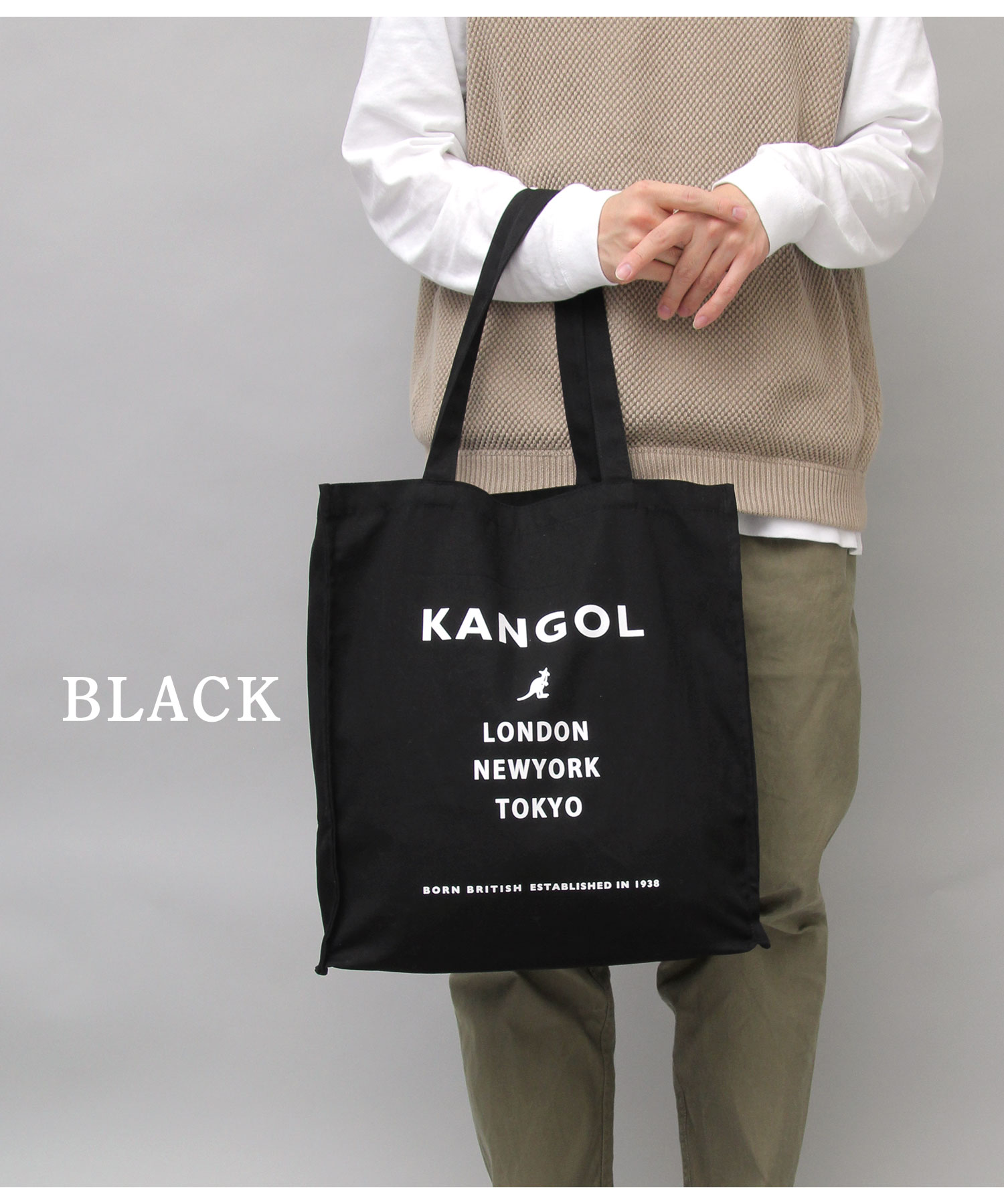 KANGOL / カンゴール / 大容量 キャンバス トートバッグ(503751301 ...