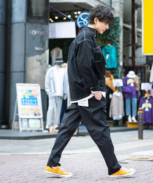 セール シェフパンツ メンズ レディース イージー テーパード バギー カジュアル きれいめ ストリート 無地 シンプル ストレッチ ウエストゴム ツイル リラックス ロッキーモンロー Rocky Monroe D Fashion
