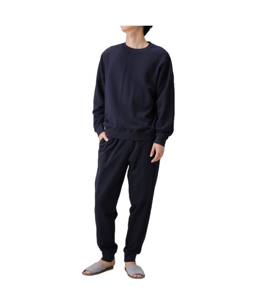 クーポン Navy ネイビー 綿100 裏毛スウェット上下セットアップ mh マックハウス メンズ Mac House Men D Fashion