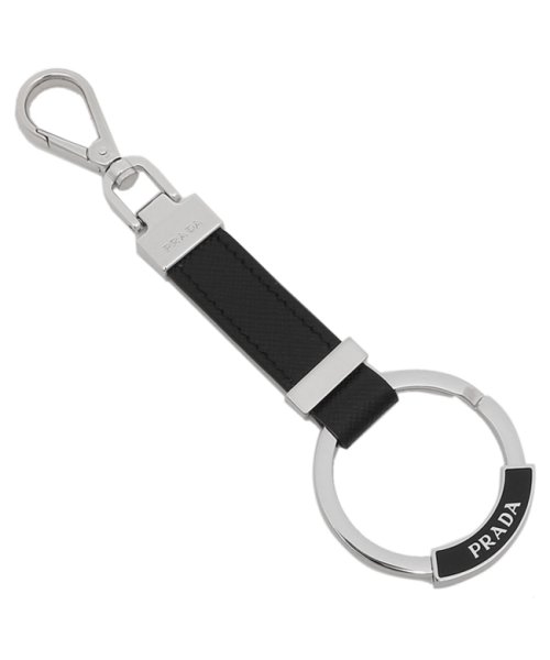 セール24 Off プラダ キーリング サフィアーノ ブラック メンズ レディース Prada 2pp042 053 F0002 プラダ Prada D Fashion