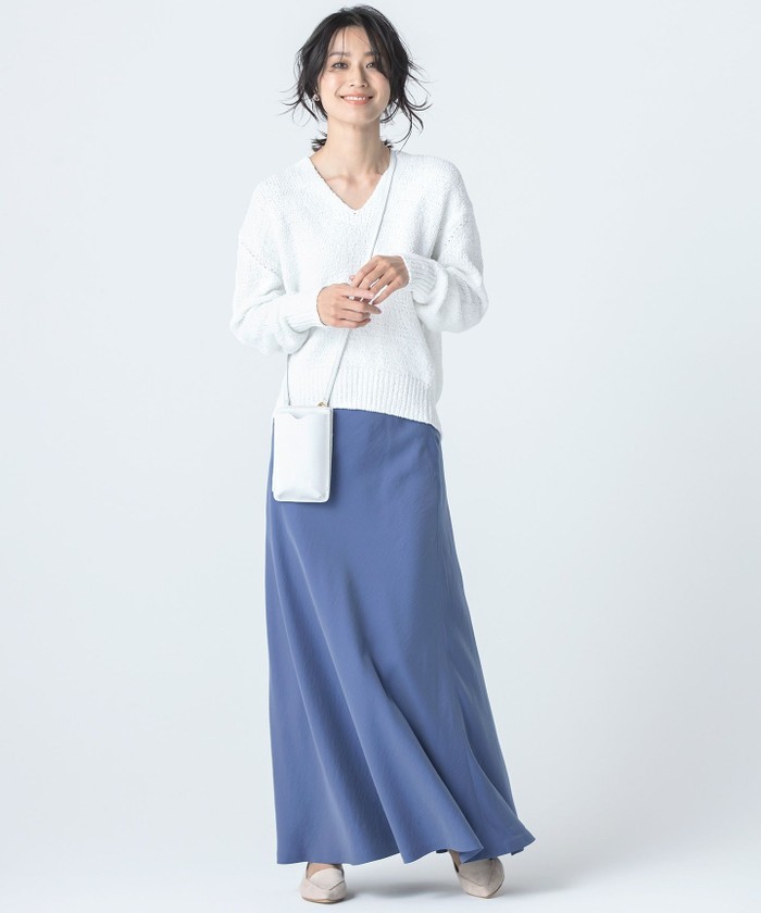 セール 70%OFF】テンセルサテンギャバ フレア スカート