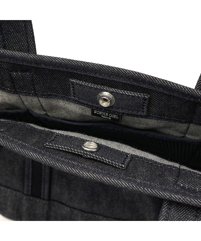 ポーターガール トートバッグ ボーイフレンドトート S 白 黒　ポーチ付き PORTER ポーター ボーイフレンドトート トートバッグ(S) 739