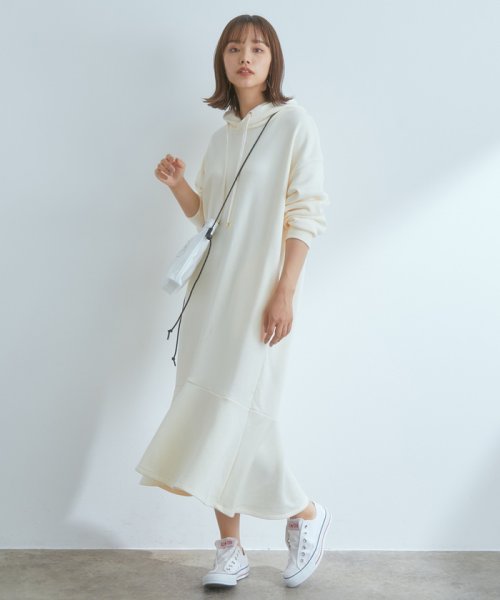 セール オーガニックコットン 裏毛切り替えフレアワンピース ビス Vis D Fashion