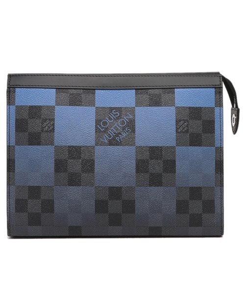 ルイヴィトン クラッチバッグ ポシェット ヴォワヤージュmm ダミエグラフィット ブルー メンズ Louis Vuitton N ルイ ヴィトン Louis Vuitton D Fashion