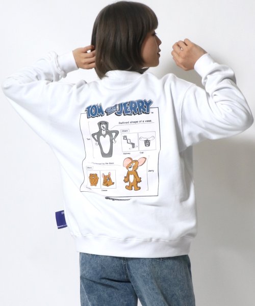 Salong hameu】TOMJERRY/トムとジェリー コミカルバックプリントスウェットトレーナー(503818160) salong hameu(salong hameu) d fashion トムとジェリー フリークスストア トレーナー ベージュ 刺繍