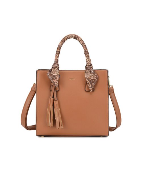 アングリッド Ungrid バッグ トートバッグ ショルダー レディース スカーフ付き 2way Tote Bag ブラック アイボリー カーキ キャメル ワイ アングリッド Ungrid D Fashion