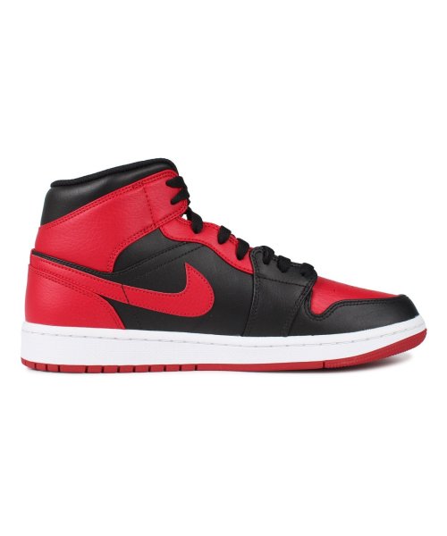 セール Nike Jordan 1 Mid Bred ナイキ エアジョーダン1 スニーカー メンズ レッド 074 ナイキ Nike D Fashion