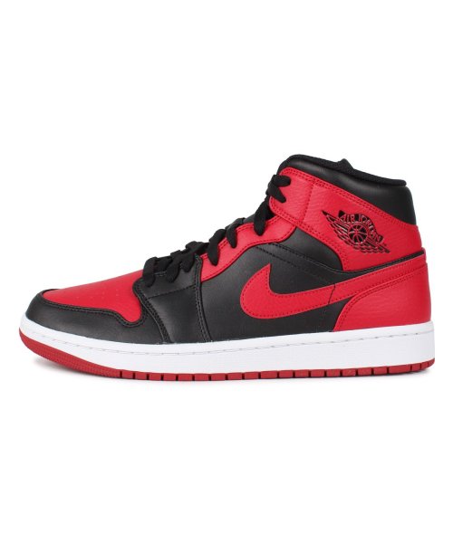 Nike Jordan 1 Mid Bred ナイキ エアジョーダン1 スニーカー メンズ レッド 074 ナイキ Nike D Fashion