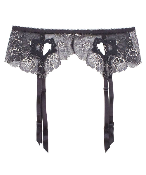 ブラック リバーレース ガーターベルト｜La Perla - ラペルラ