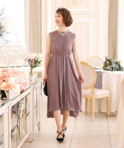 レース プリーツワンピース ロングスカート 結婚式ワンピース 二次会 謝恩会 セレモニー大きいサイズ対応フォーマルパーティードレス プールヴー Pourvous D Fashion レース プリーツワンピース ロングスカート 結婚式ワンピース 二次会 謝恩会 セレモニー大きいサイズ対応フォーマルパーティードレス プールヴー Pourvous D Fashion