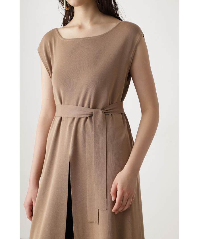 セール】◇フロントスリットロングニットワンピース(503747084