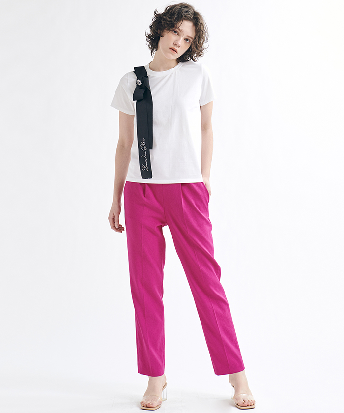 セール 50%OFF】ビジューリボンTEE(503817988) | ランバンオンブルー ...