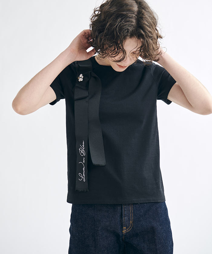 セール 50%OFF】ビジューリボンTEE(503817988) | ランバンオンブルー ...