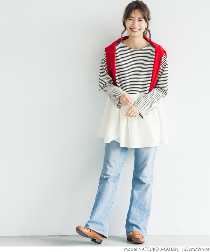 ENFOLD - 【モモユミさま専用】ドッキング ボーダーカットソー カノコボーダートップス｜TOPS｜レディースファッション通販のM