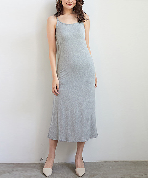 美品✨アナイ　ロングフレアワンピース　Aライン インナーキャミソール付 美品✨アナイ ロングフレアワンピース Aライン インナー