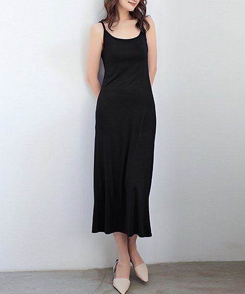 セール インナーキャミソール ワンピース ロング 下着 ルームウェア ペチコート レディース アミュレット Amulet D Fashion