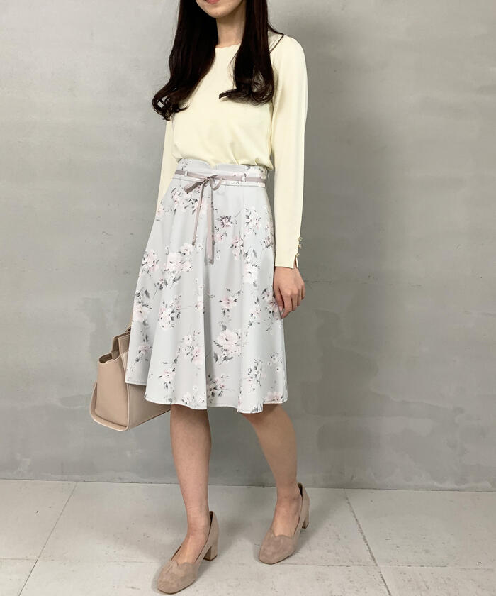 セール】ミッシュマッシュ MISCH MASCH グログランリボン付花柄 セール】ミッシュマッシュ MISCH MASCH グログランリボン付花柄